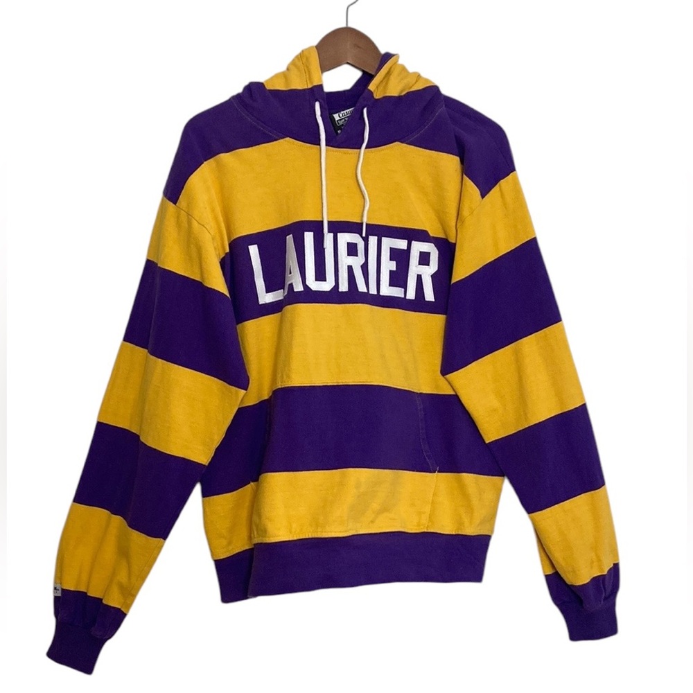 Barbarian Rugby Casuals Hoodie Men's Medium Laurier University Purple Yellow